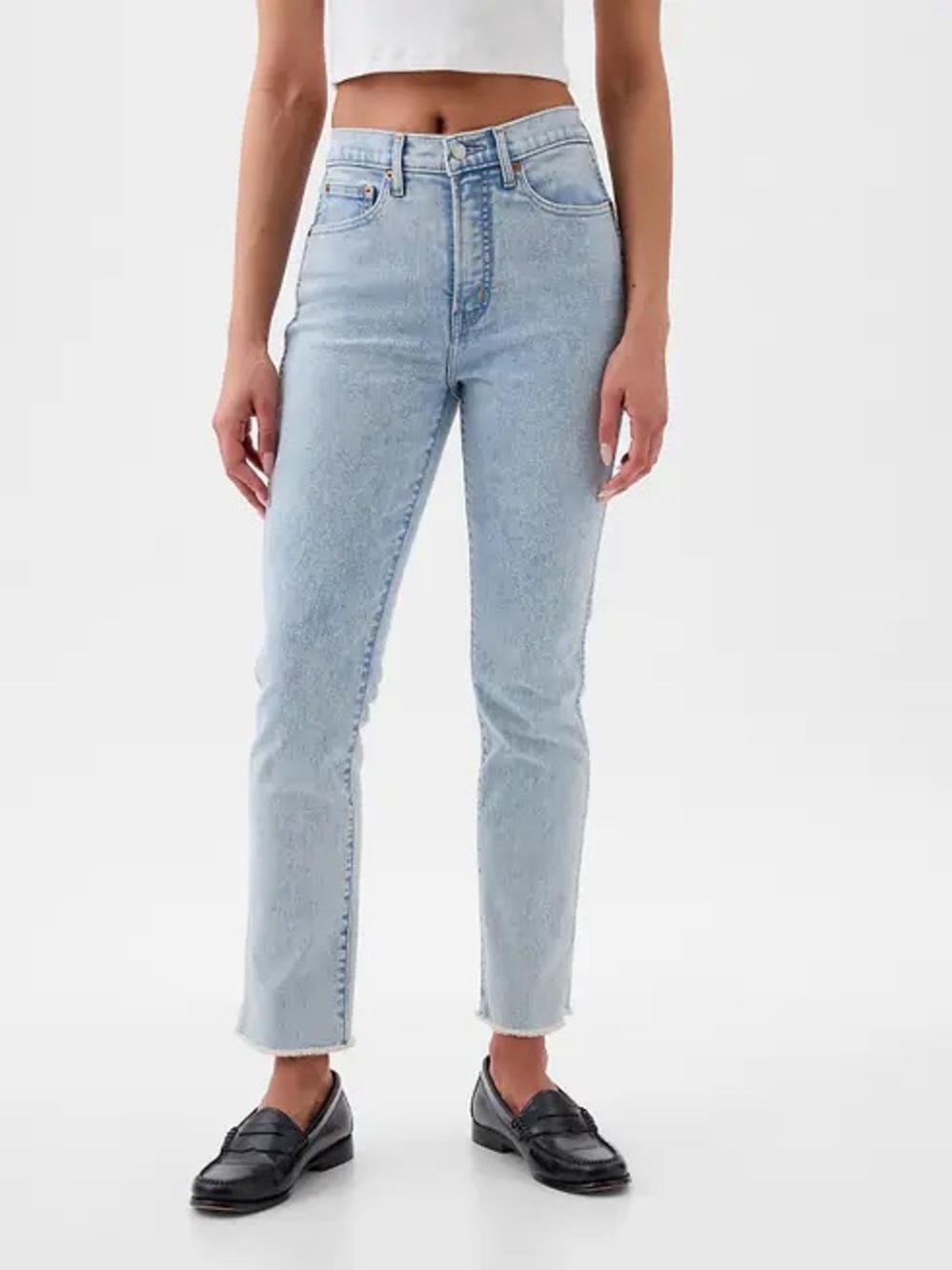 Levi's Light Blue Ankle Crop Straight Jeans
